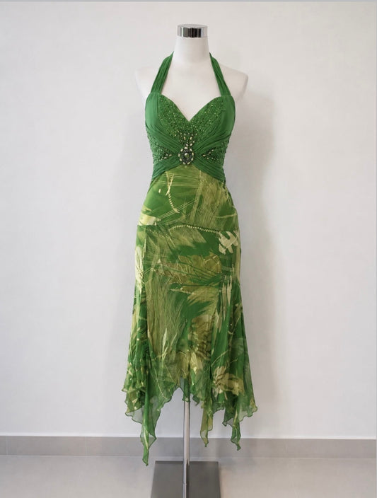 silk beaded dress