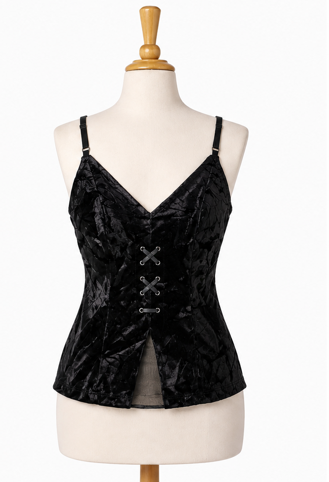 velvet black top