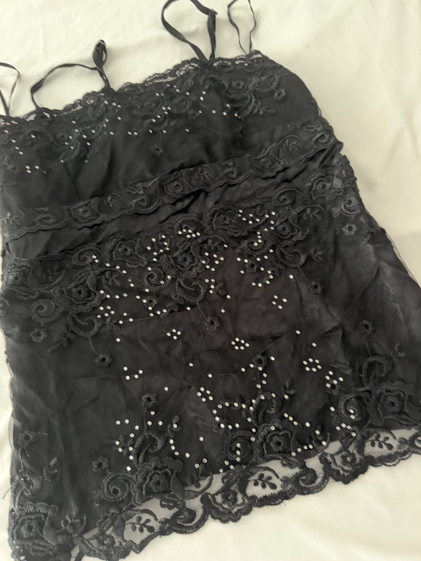 Black beaed top